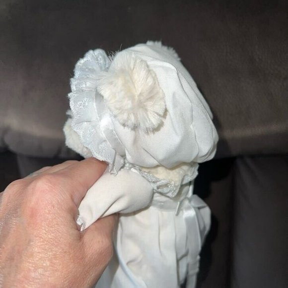 Ganz Christening Bear White Long Gown Baby Plush Baptism Christmas Gift HE8674 - Picture 4 of 12